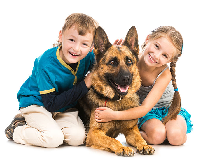 Happy owner with their dog