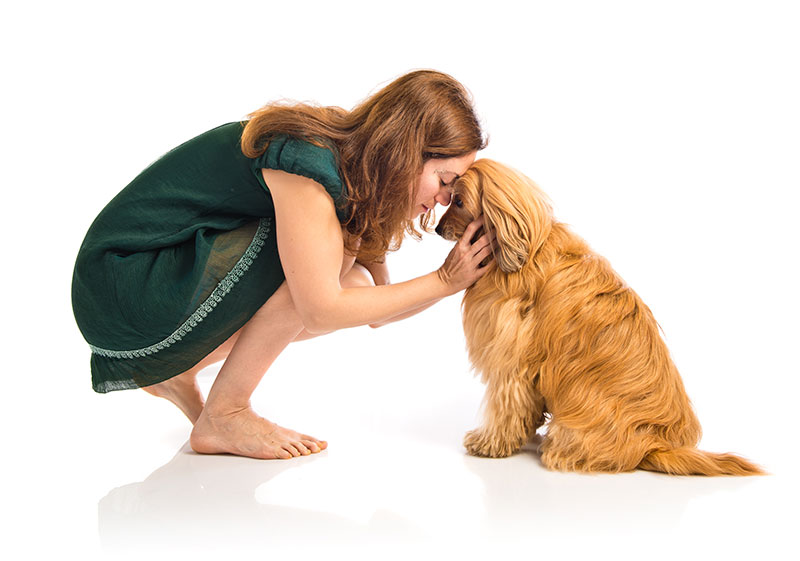 Happy owner with their dog